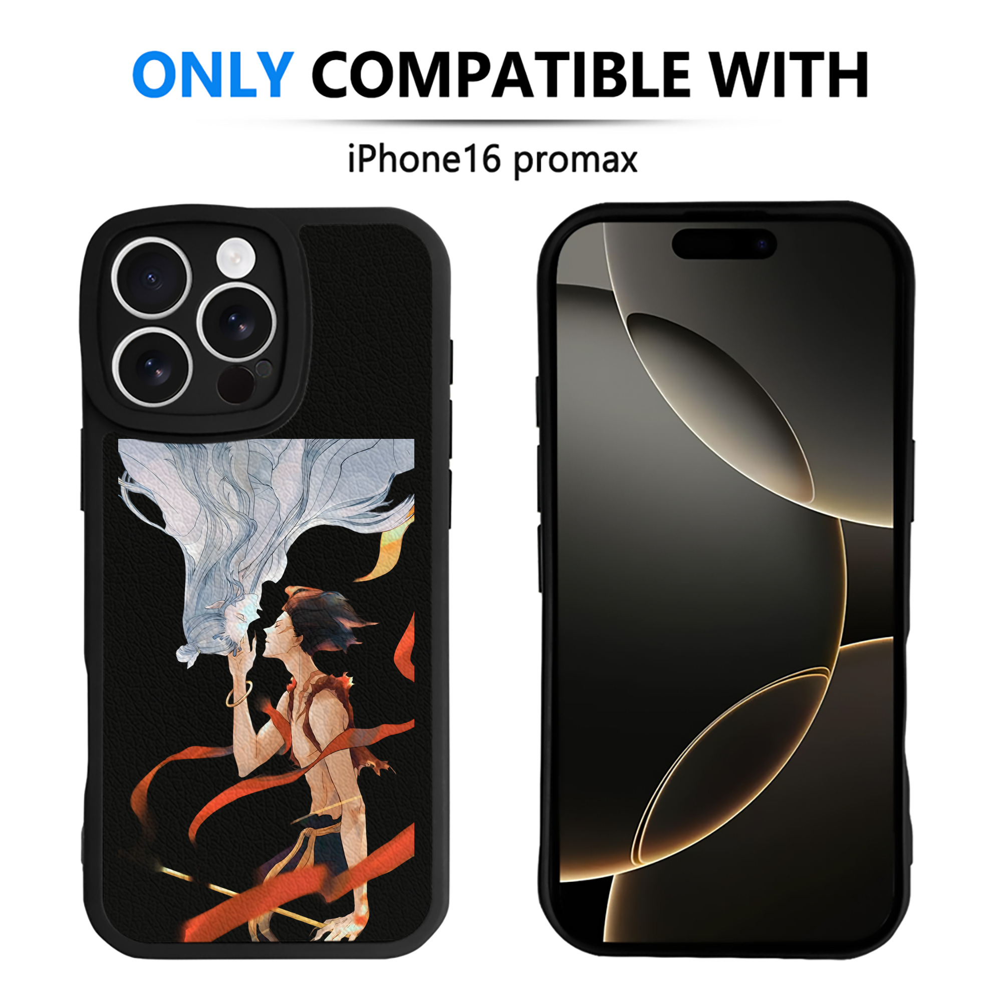 （画像用） Ne Zha 2 ナタ 魔童の大暴れ 【iPhone 16シリーズ対応】シリコンスマホケース（レザー調） 材質：シリコン